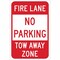 Brady Fire Lane Sign, 18"H, 12"W, Aluminum, Width: 12" 141795 - alternate 1